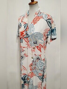 FLORAL KOTON BUTTON DOWN DRESS